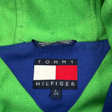 Tommy Hilfiger Striped Anorak - Large Green Polyester