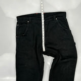 Unbranded Carpenter Trousers - 35W 30L Black Cotton