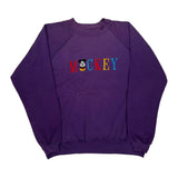 Mickey Mouse Hanes Cartoon Sweatshirt - XL Purple Cotton