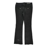 Size 32 Miss Me Boot Cut Jeans - 34W UK 12 Black Cotton Blend