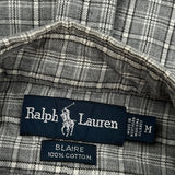 Ralph Lauren Checked Flannel Shirt - Medium Gray Cotton
