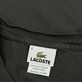 Lacoste Striped T-Shirt - XL Gray Cotton