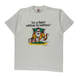 Party Theme Fruit Of The Loom Cartoon T-Shirt - XL White Cotton Blend