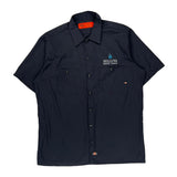 Dickies Short Sleeve Shirt - Large Black Polyester Blend