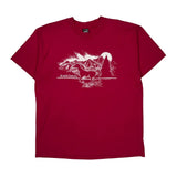Fruit Of The Loom Single Stitch T-Shirt - XL Red Cotton Blend