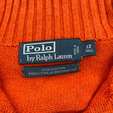 Polo By Ralph Lauren Tall 1/4 Zip - Large Orange Cotton