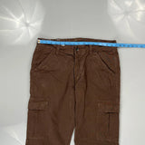 Napapijri Cargo Trousers - 34W 34L Brown Cotton