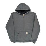 Carhartt Hoodie - Large Gray Cotton Blend