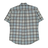 Tommy Hilfiger Checked Short Sleeve Shirt - Large Blue Cotton