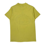 Single Stitch Hanes Graphic T-Shirt - Medium Yellow Cotton