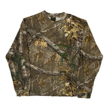 Scent Blocker Camo Long Sleeve T-Shirt - Large Brown Cotton Blend