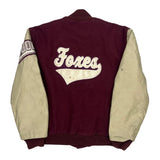 Foxes Neff College Varsity Jacket - Large Beige Leather