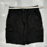Wrangler Cargo Shorts - 36W 10L Black Cotton