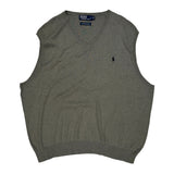 Polo By Ralph Lauren Sweater Vest - 3XL Gray Cotton