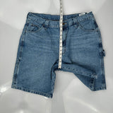 Wrangler Carpenter Shorts - 34W 10L Blue Cotton