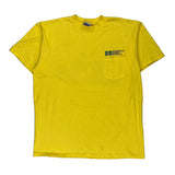 Oneita Single Stitch T-Shirt - XL Yellow Cotton