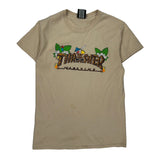 Thrasher Graphic T-Shirt - Small Beige Cotton
