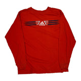 Adidas Long Sleeve T-Shirt - Large Red Cotton