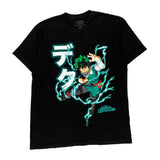 My Hero Academy Cartoon T-Shirt - Large Black Cotton