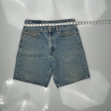 Levis Denim Shorts - 33W 9L Blue Cotton