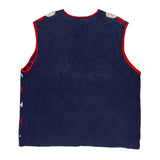 Tommy Hilfiger Argyle Sweater Vest - 2XL Navy Cotton
