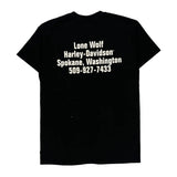 Riding Academy Harley Davidson Graphic T-Shirt - Medium Black Cotton Blend
