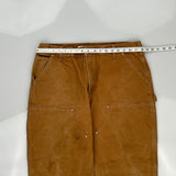 Carhartt Double Knee Carpenter Trousers - 38W 30L Brown Cotton