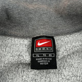 Nike College 1/4 Zip - XL Grey Cotton