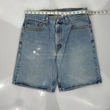 Levis Denim Shorts - 32W 9L Light Wash Cotton