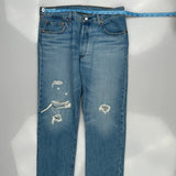 501 Levis Jeans - 32W 28L Blue Denim