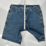 Lee Carpenter Shorts - 38W 11L Blue Cotton