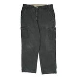 Wrangler Cargo Trousers - 35W 30L Grey Cotton