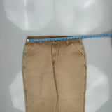 Carhartt Carpenter Trousers - 35W 30L Beige Cotton