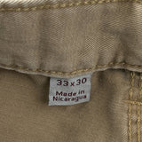 Carhartt Double Knee Carpenter Trousers - 33W 29L Khaki Cotton