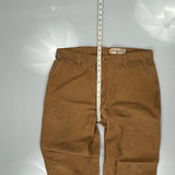 Workwear Carhartt Double Knee Carpenter Trousers - 38W 31L Brown Cotton