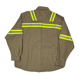 Prescott Tank Lines Carhartt Shirt - XL Khaki Cotton Blend