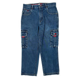 Tommy Jeans Cargo Trousers - 36W 30L Blue Denim