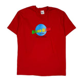 Single Stitch Hard Rain Cafe Hilo Hawaii Hanes Graphic T-Shirt - XL Red Cotton