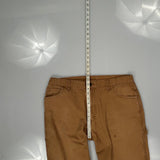 Dickies Double Knee Carpenter Trousers - 38W 30L Brown Cotton