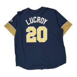 Brewers Majestic Mlb Jersey - 2XL Gold Polyester