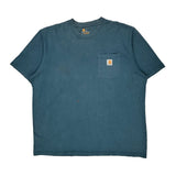 Fishing Carhartt Graphic T-Shirt - XL Blue Cotton