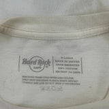 Hard Rock Cafe Graphic T-Shirt - XL Cream Cotton