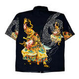 Boom X Graphic Hawaiian Shirt - 2XL Navy Polyester