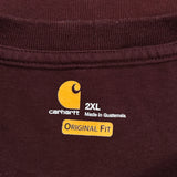 Carhartt T-Shirt - 2XL Burgundy Cotton