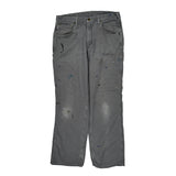 Carhartt Double Knee Carpenter Pants - 34W 32L Gray Cotton