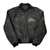 Las Vegas Planet Hollywood Graphic Leather Jacket - Small Black Leather