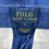 Age 7 Polo By Ralph Lauren Chino Shorts - Smallw 6L Blue Cotton