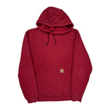 Carhartt Hoodie - Small Red Cotton Blend