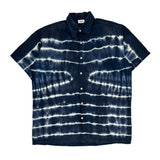 X-Mail Short Sleeve Shirt - Large Blue Cotton