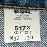 517 Levis Jeans - 32W UK 12 Blue Cotton